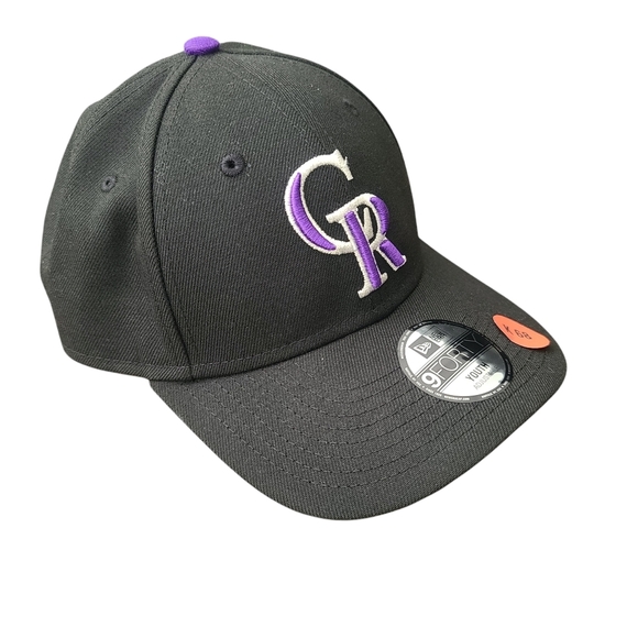 New Era Colorado Rockies Black Jr The League Game 9FORTY Youth Adjustable Hat - Picture 6 of 8
